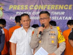 Polsek Ciputat Timur Amankan 5 Remaja dan 9 Sajam, Diduga Akan Terlibat Tawuran